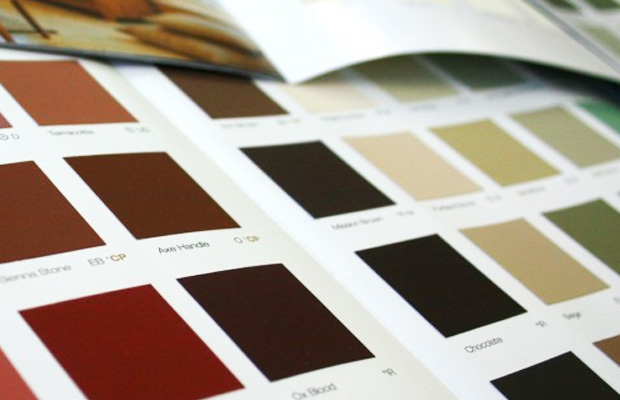 Colour swatches A picture of a colour swatches